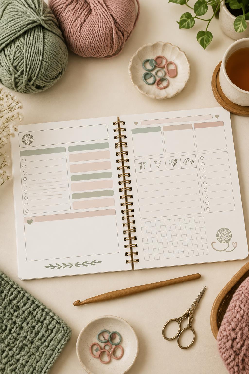 Printable crochet project planner